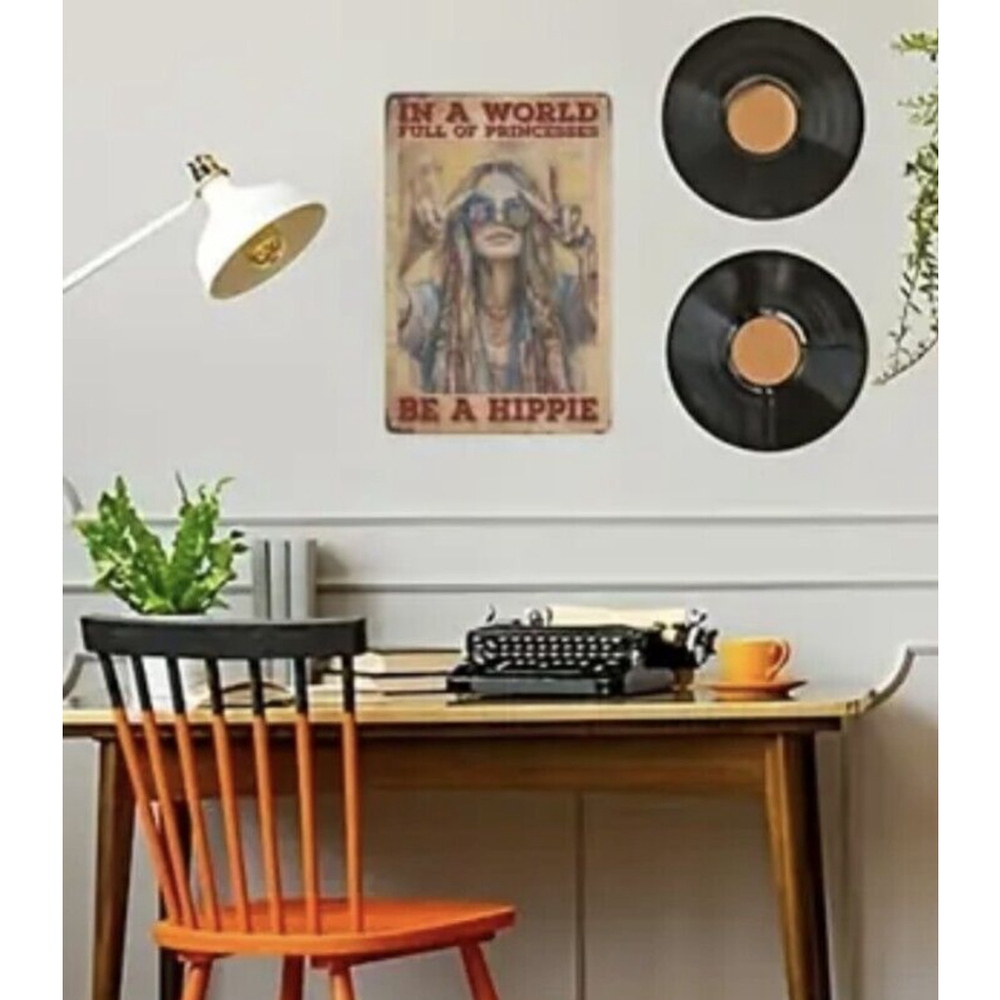 Hippie Memorabilia Peace Sign Home Decor - 1960s Art - Bohemian 1970s decoration - Picture 2 of 6